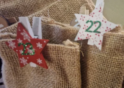 Petit pochon avec numéro pour le calendrier de l'avent
