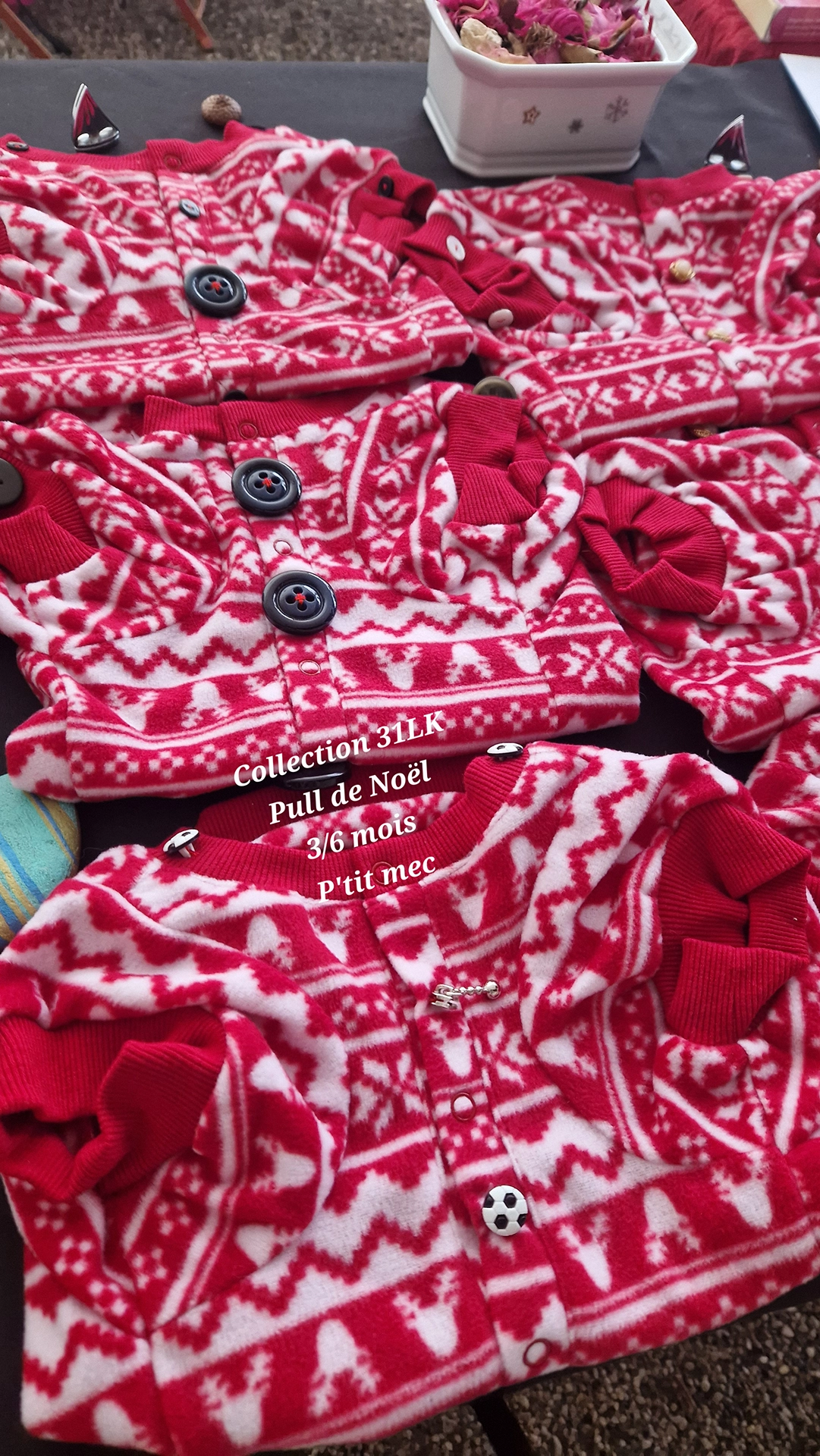 Pull de Noel 3-6 mois ptit mec