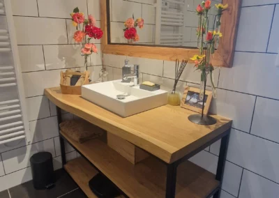 Location hébergement à la campagne salle de bain