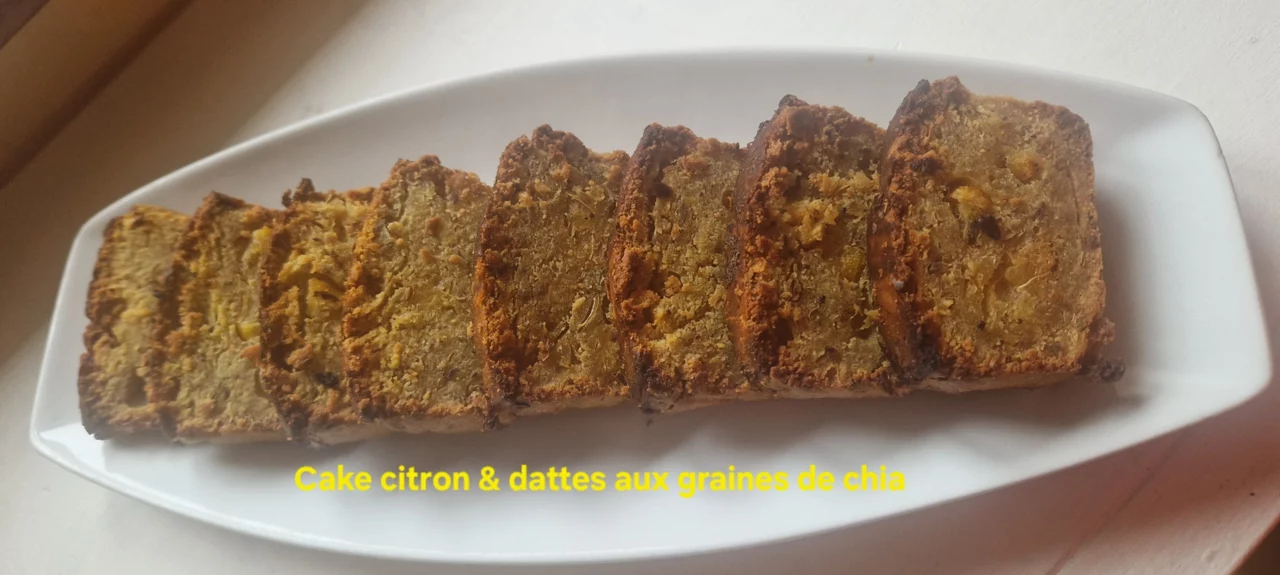 Cake citron & dattes aux graines de chia