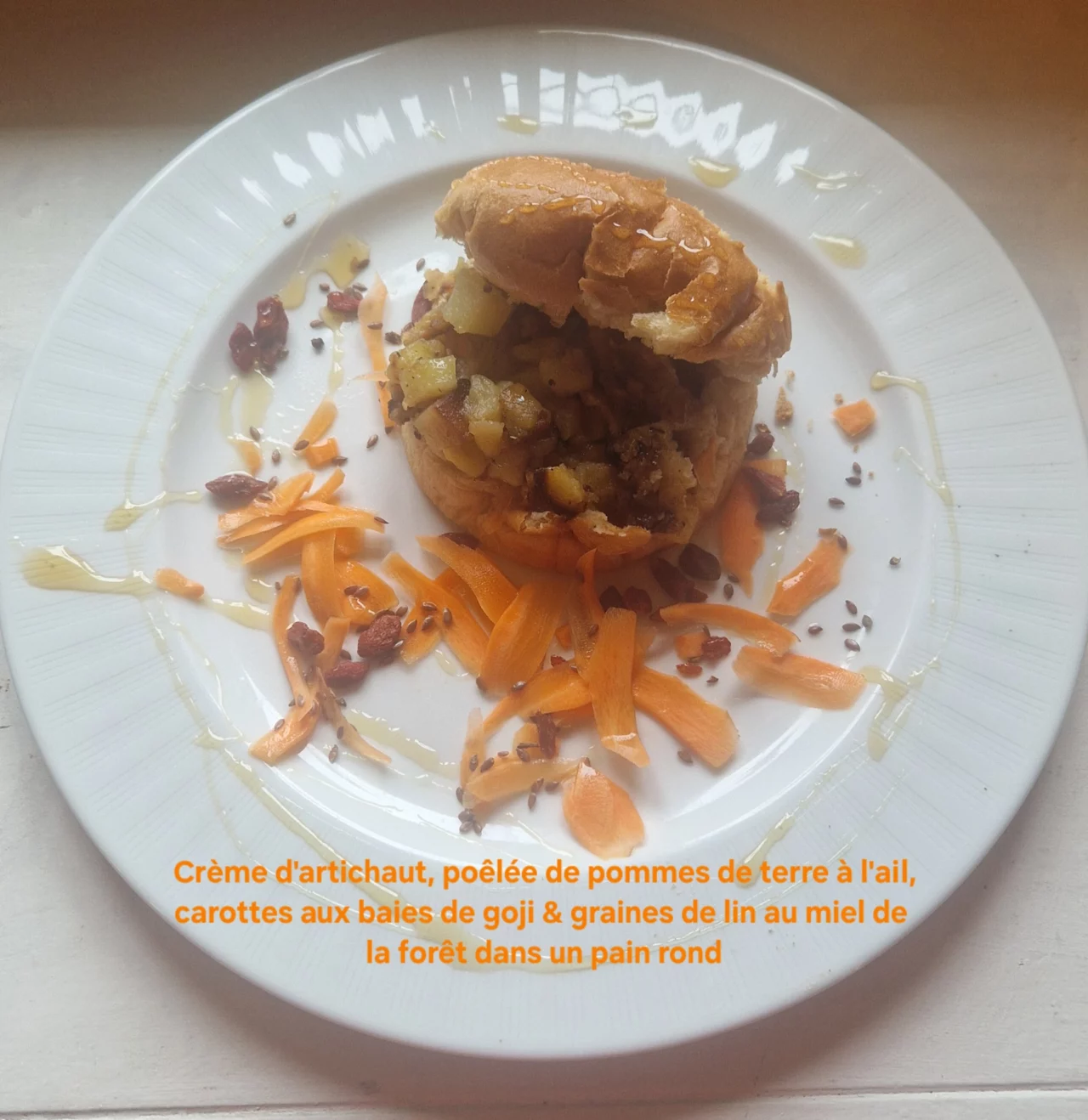 Crème d'artichaut poelee de pomme de terre