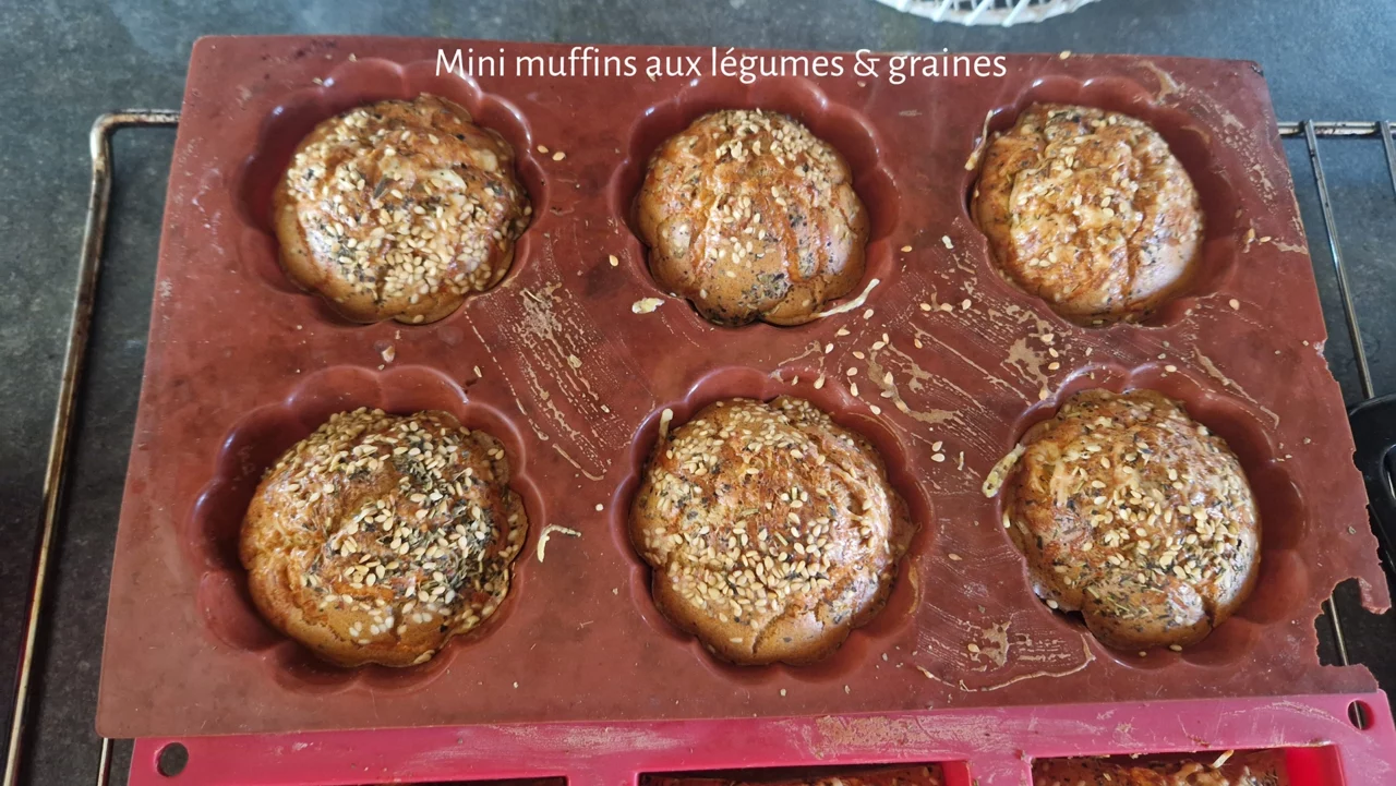 Mini muffins aux légumes et graines
