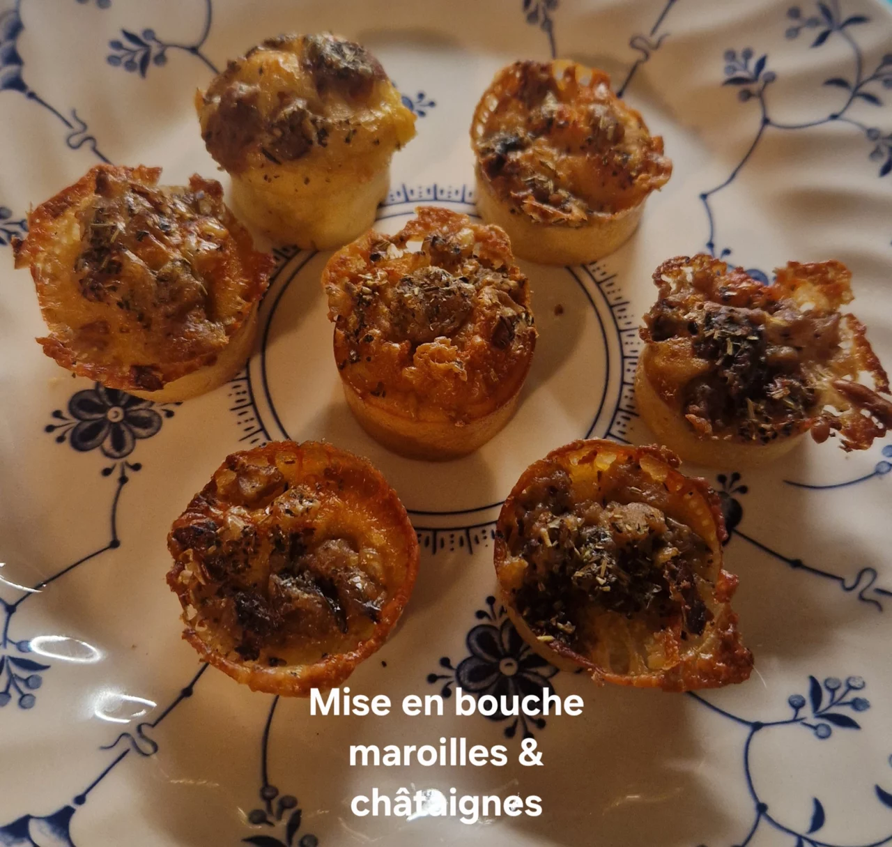 Mise en bouche maroilles & châtaignes