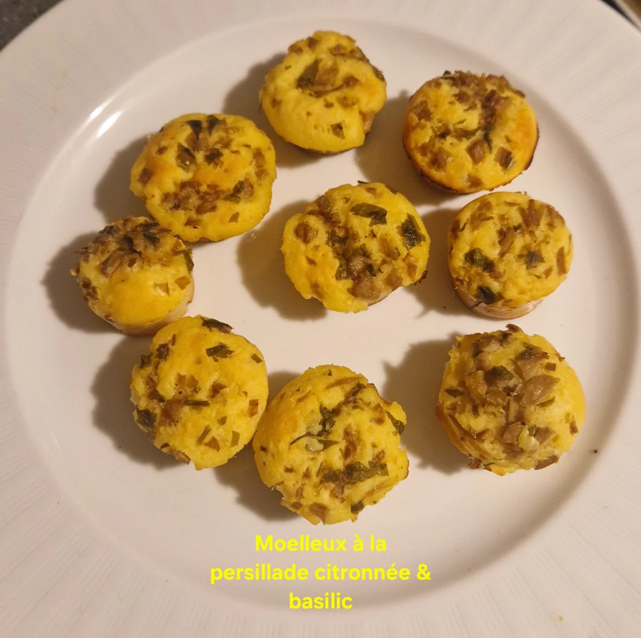 Moelleux à la persillade citronnée & basilic