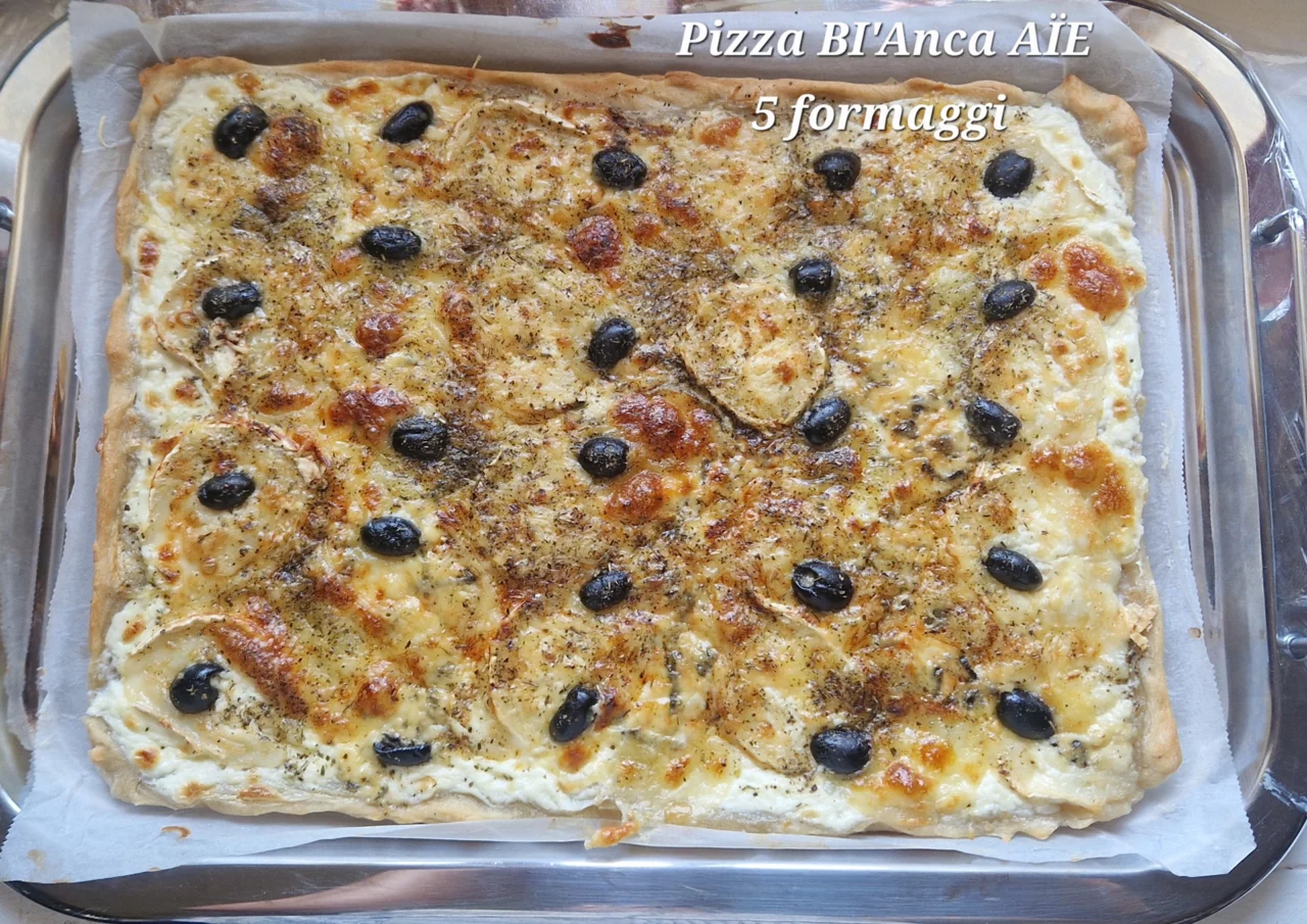 Pizza Bl'anca Aïe 5 formaggi