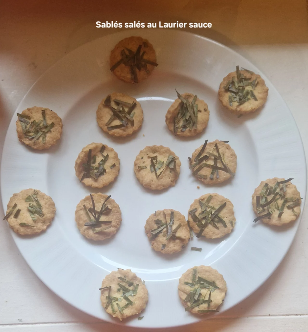Sablé salés au laurier sauce