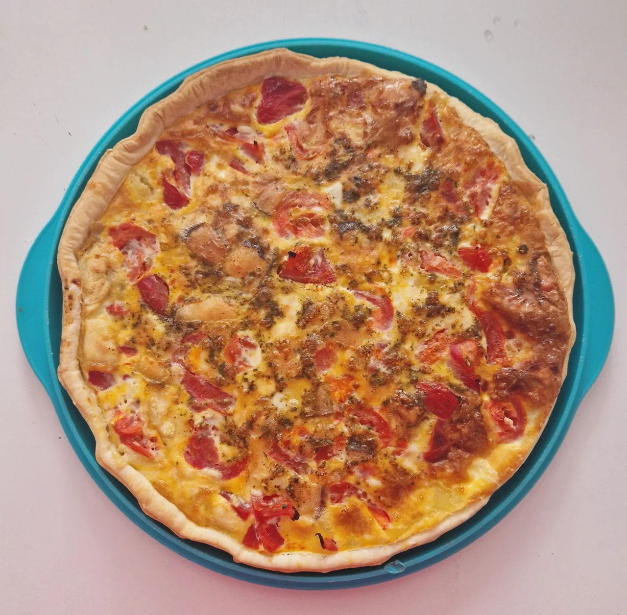 Tarte tomate vue du dessus
