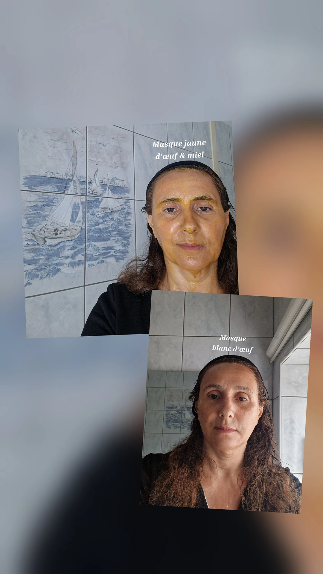 Katia fontbonne alibrandi masque oeuf et miel et masque blan d'oeuf