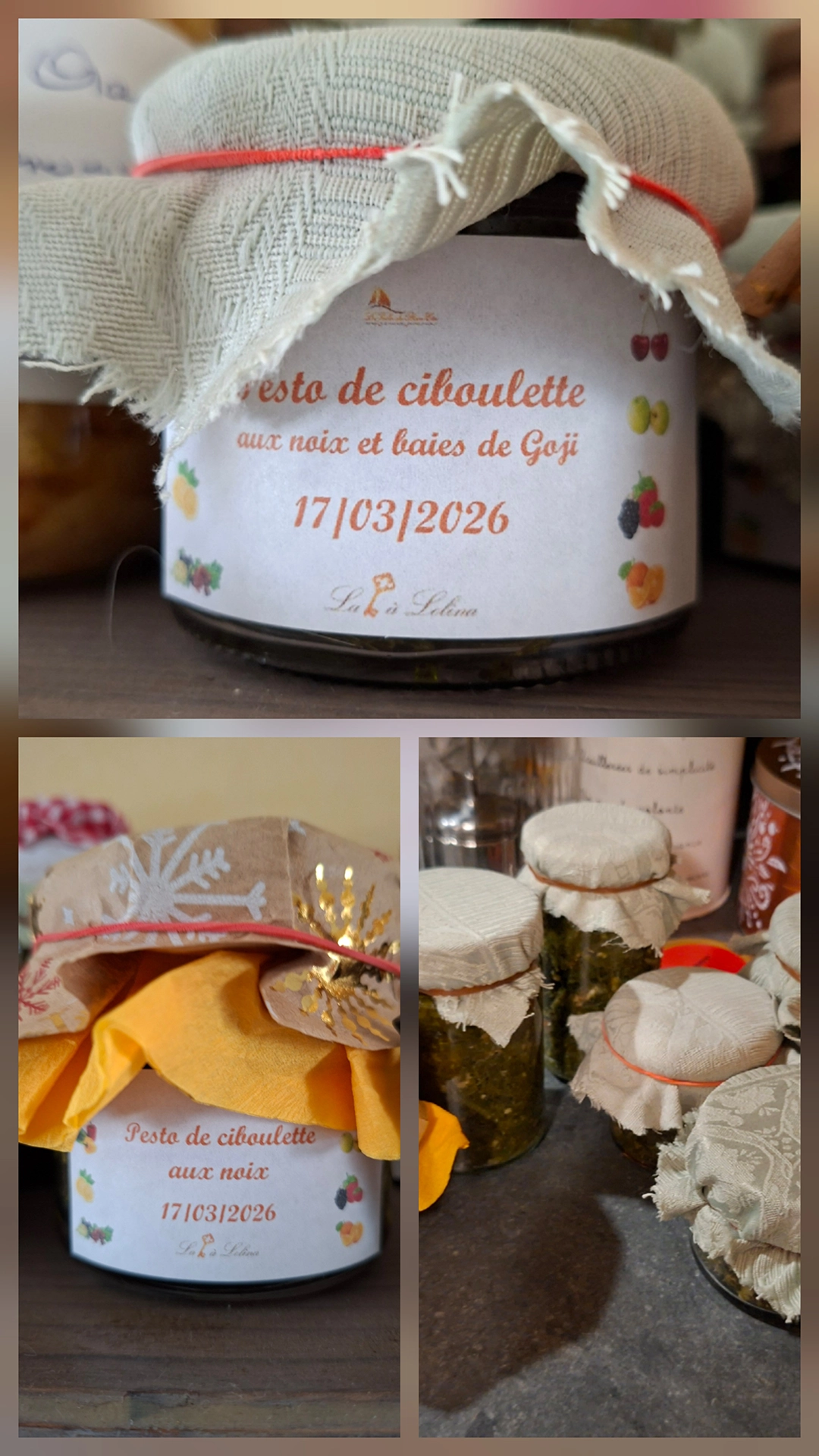 Pesto de ciboulette aux noix et baies de Goji