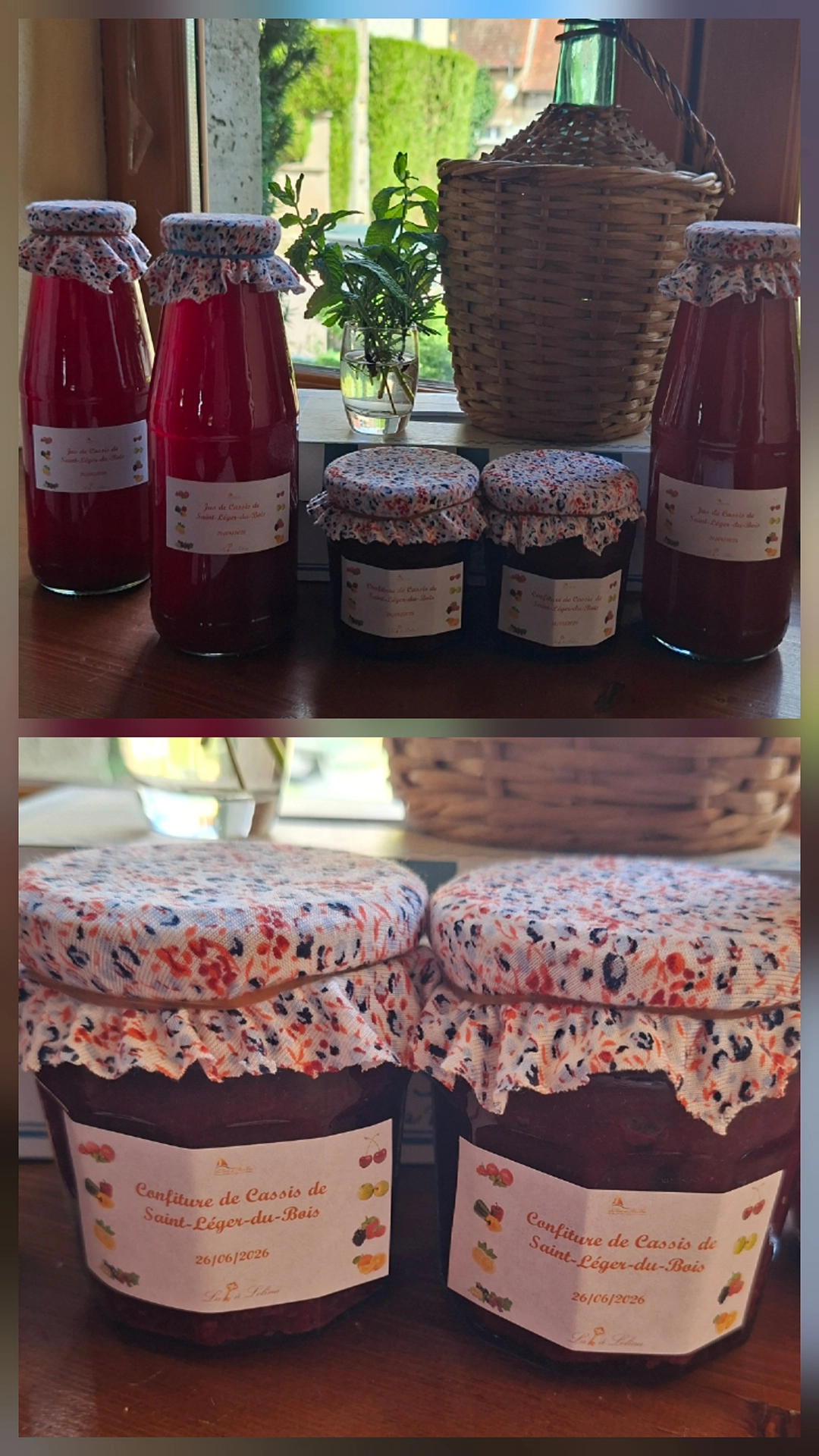 Confiture et jus de Cassis