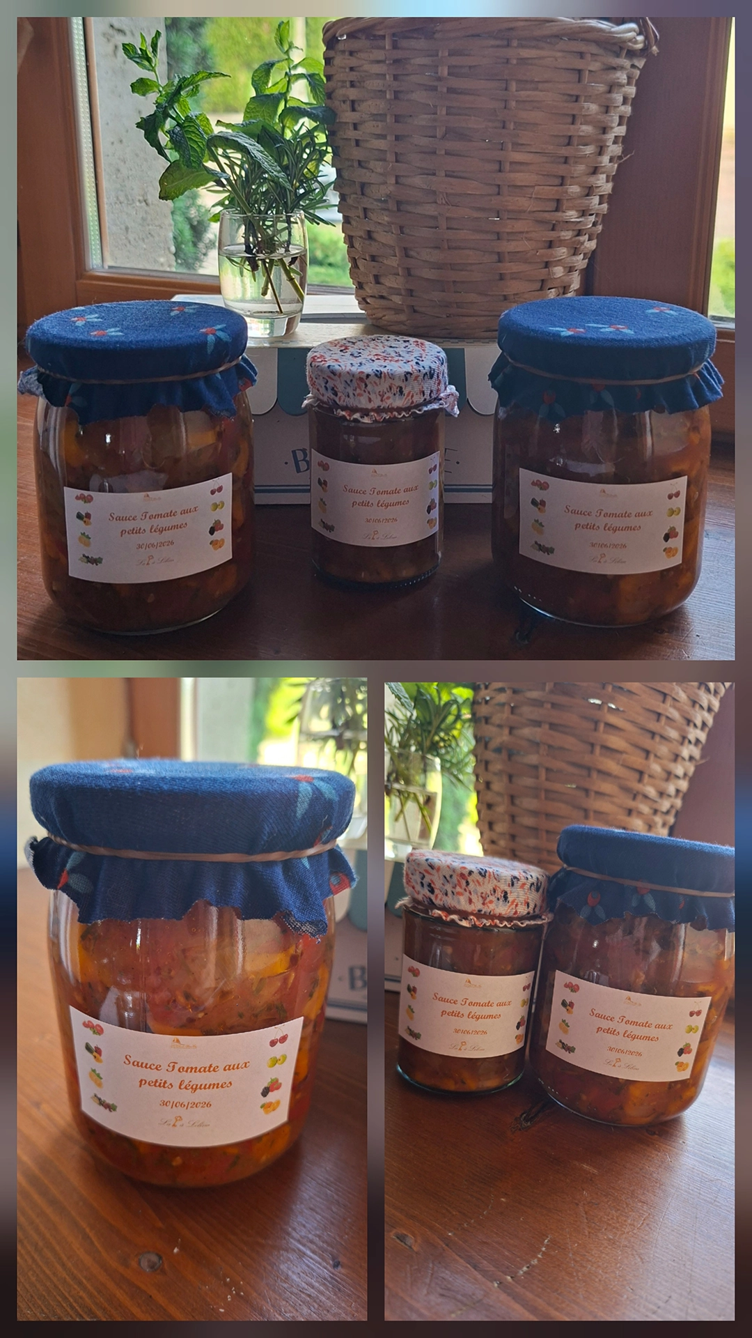 Pot de sauce tomate aux petits légumes