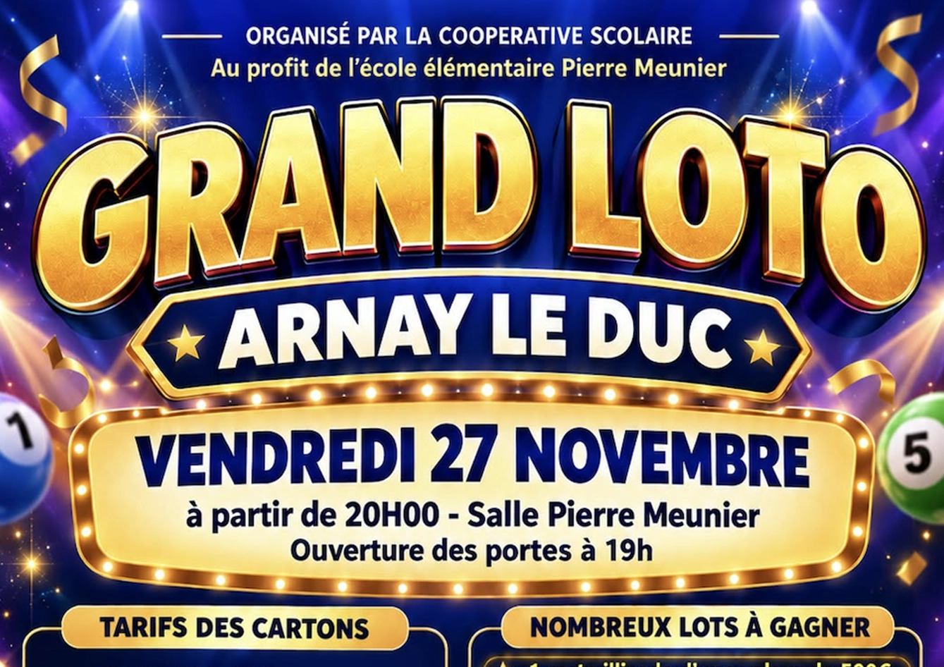 26-11-27 Loto Ecole Pierre Meunier Arnay-le-Duc vignette