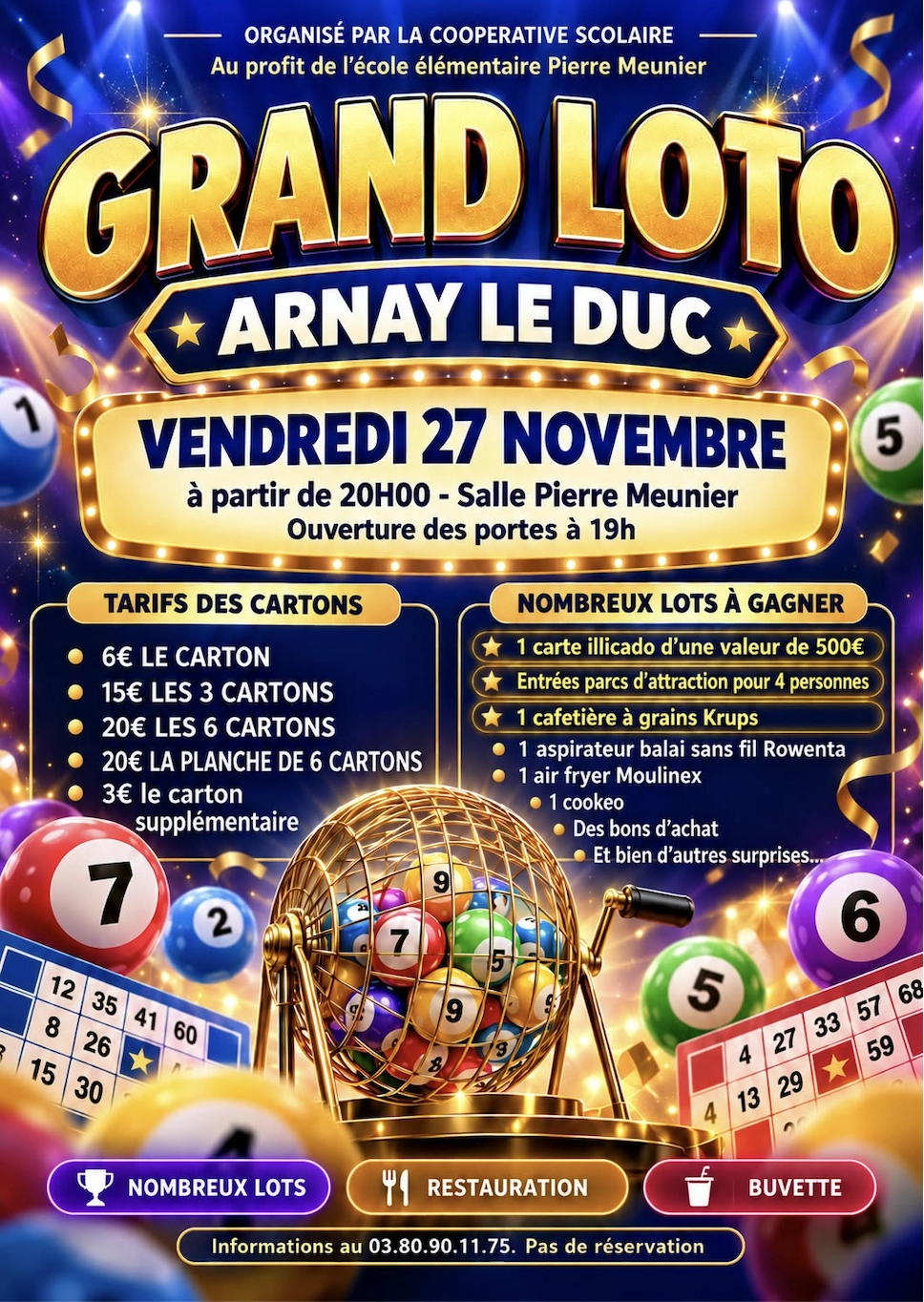 26-11-27 Loto Ecole Pierre Meunier Arnay-le-Duc